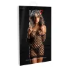 DARING Intimates Mini Robe Fence Net Noire